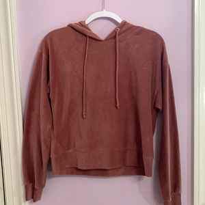 Copper colored Velvet Hoodie